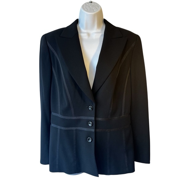 Escada Wool blend blazer jacket Black Size 40 Medium Womens Career Business